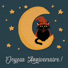 Chat myst&eacute;rieux sous la lune d'anniversaire